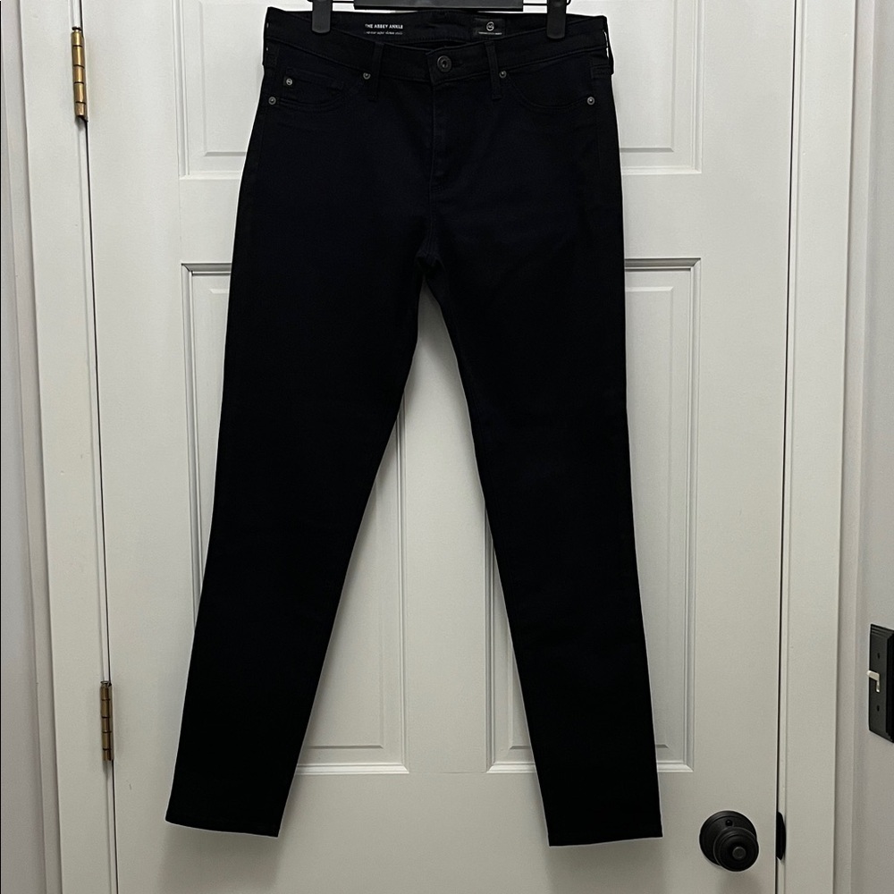 AG Adriano Goldschmied The Abbey Ankle Black Denim Jeans - Size 28